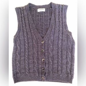 purple sweater vest